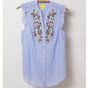 Anthropologie Maeve Threadbloom Blouse Size 12